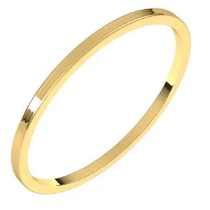 10K Yellow 1 mm Flat Ultra-Light Band Size 8.5