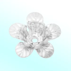 11mm Silver 3D Brass flower component,Center Hole,easy use,20pcs/lot