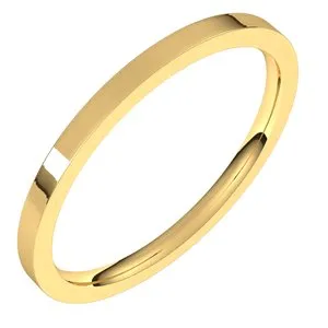 14K Yellow 1.5 mm Flat Comfort Fit Light Band Size 6.5