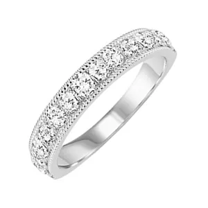 14KT White Gold & Diamond Diamond Overatures Band Ring  - 1/4 ctw