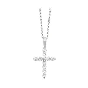 14KT White Gold & Diamond Pendant -  1/3 ctw