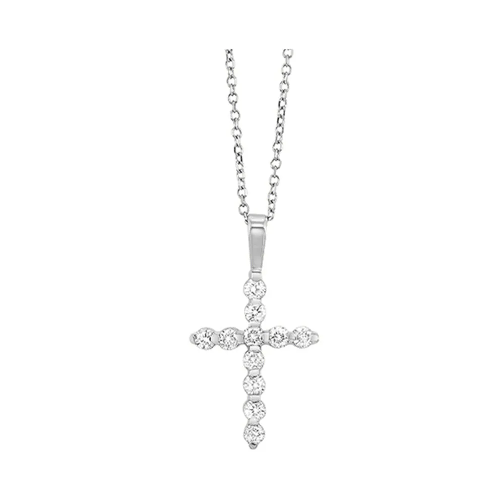 14KT White Gold & Diamond Pendant -  1/3 ctw