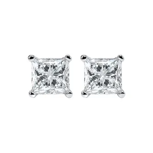 14KT White Gold & Diamond Stud Earrings -1/2 ctw