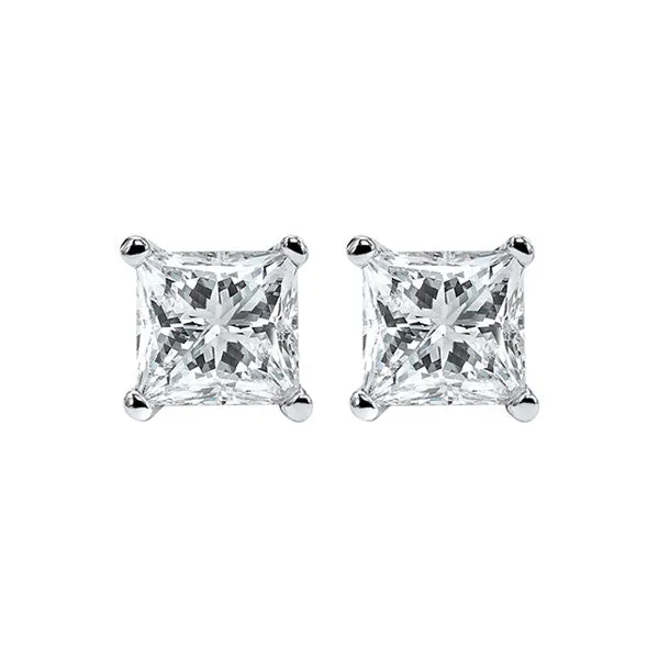 14KT White Gold & Diamond Stud Earrings -1/2 ctw