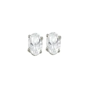 14KT White Gold Classic Book Color Fashion Earrings