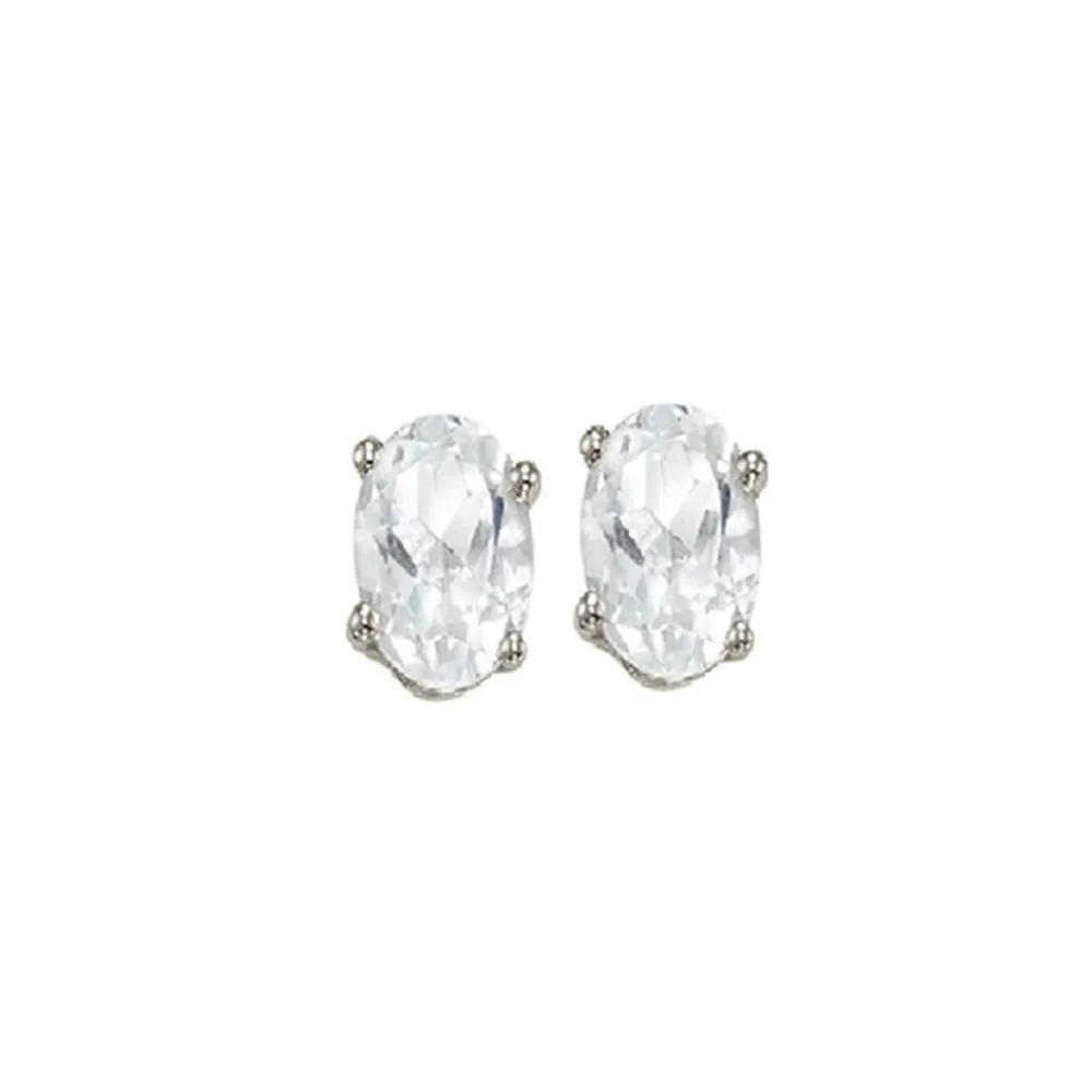 14KT White Gold Classic Book Color Fashion Earrings