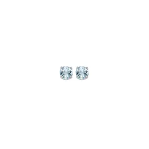 14KT White Gold Classic Book Color Stud Earrings