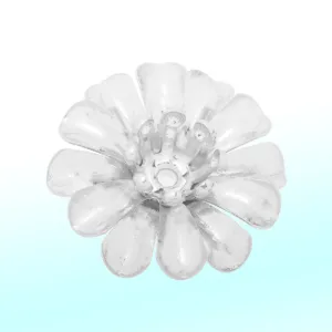 14mm Silver 3D Brass flower component,Center Hole,easy use,20pcs/lot