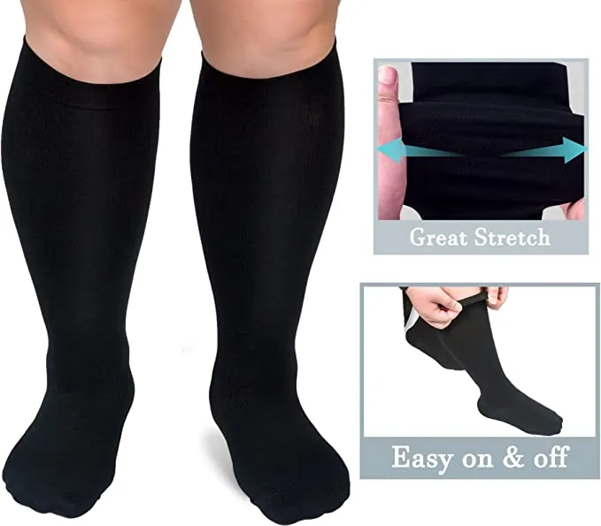 3-Pairs Cool Calf Compression Socks for Man and Woman (20-30 mmHG）| ACTINPUT