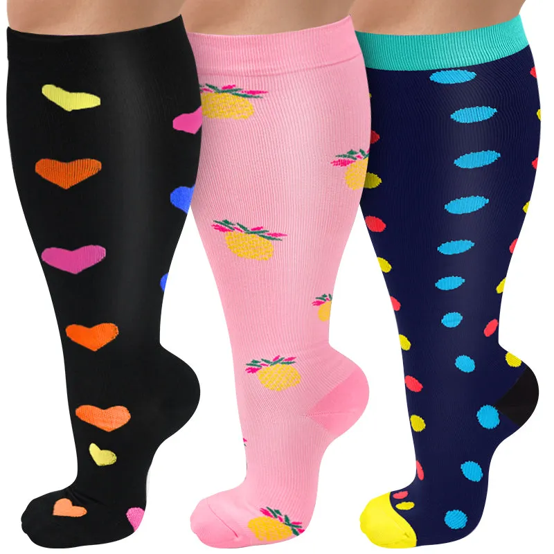 3-Pairs Cool Calf Compression Socks for Man and Woman (20-30 mmHG）| ACTINPUT