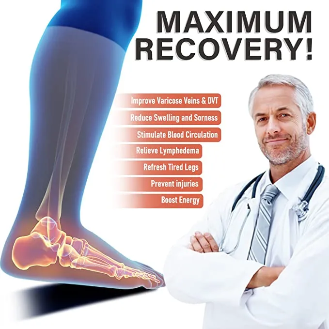 3-Pairs Cool Calf Compression Socks for Man and Woman (20-30 mmHG）| ACTINPUT