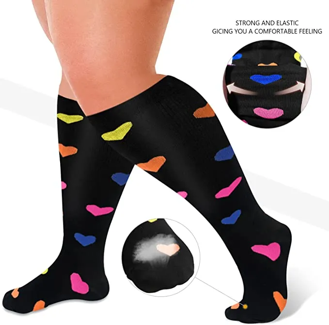 3-Pairs Cool Calf Compression Socks for Man and Woman (20-30 mmHG）| ACTINPUT