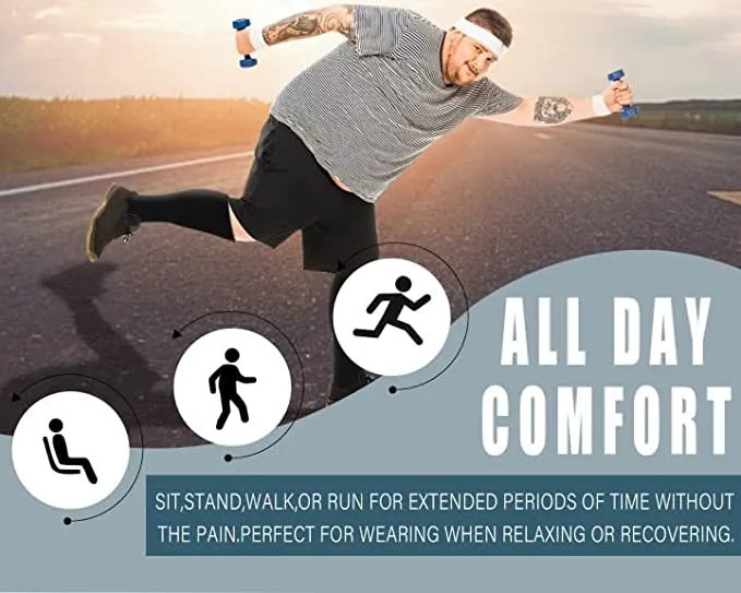 3-Pairs Cool Calf Compression Socks for Man and Woman (20-30 mmHG）| ACTINPUT