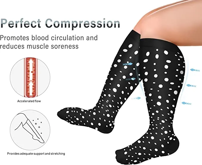 3-Pairs Cool Calf Compression Socks for Man and Woman (20-30 mmHG）| ACTINPUT