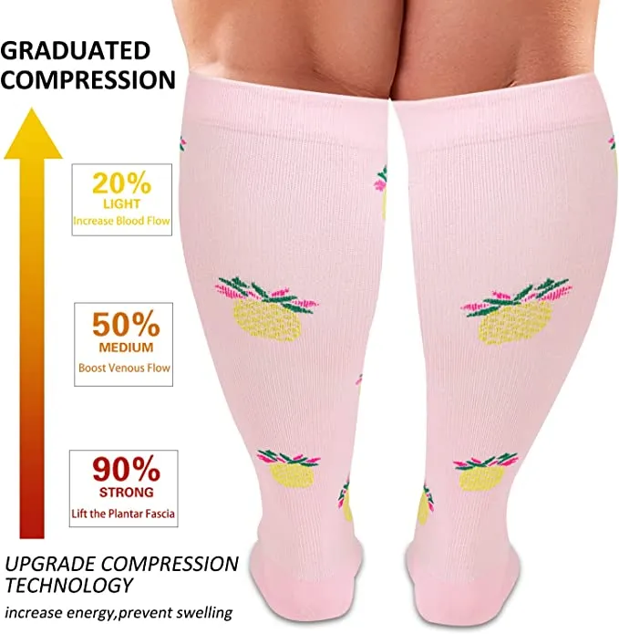 3-Pairs Cool Calf Compression Socks for Man and Woman (20-30 mmHG）| ACTINPUT