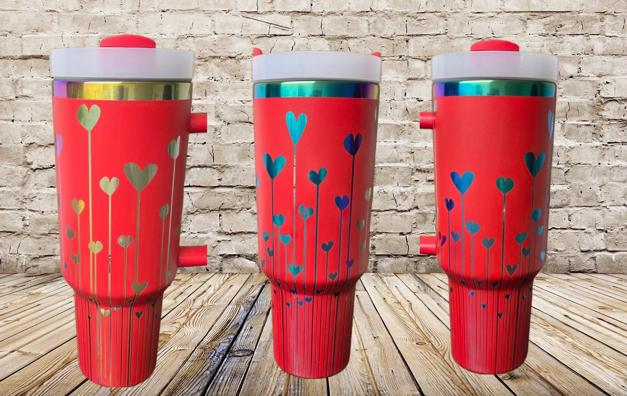 40oz Tumbler | String of Hearts