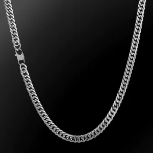 6mm Miami Cuban Link Chain in White Gold - 6-Side Cut