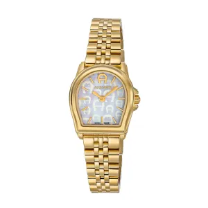 Aigner Women's Stainless Steel Case Bracelet White Mother of Pearl Dial Watch