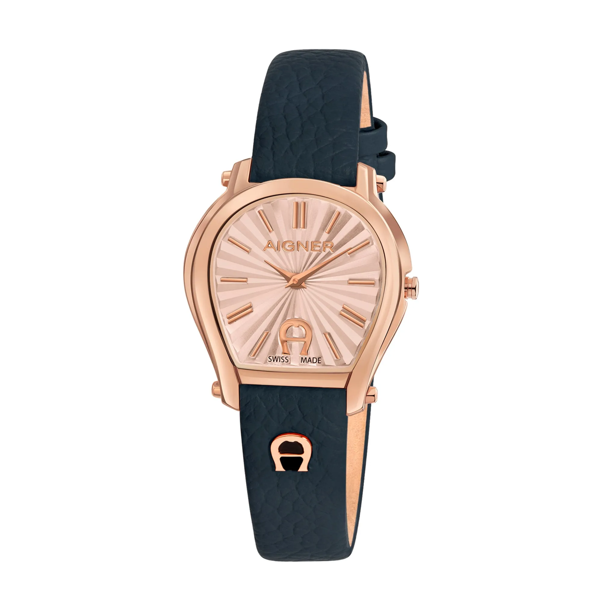 Aigner Women's Stainless Steel Case Leather Rose Gold Dial Watch