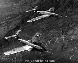 AIR FORCE F84 Thunder Jet PLANE Aerial 2595