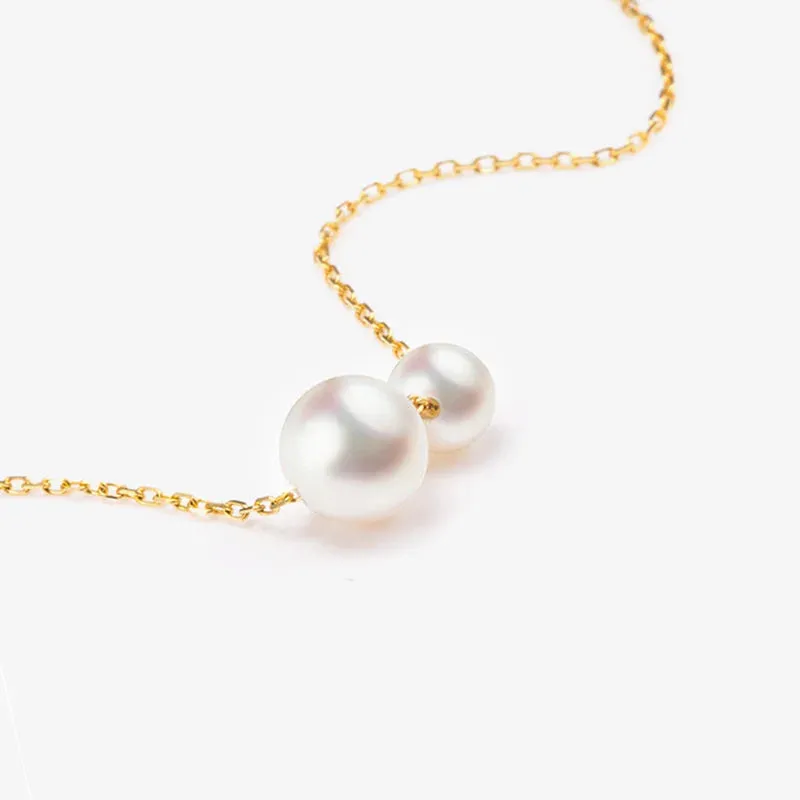 Akoya Pearl 18K Gold Contrast Design Bracelet