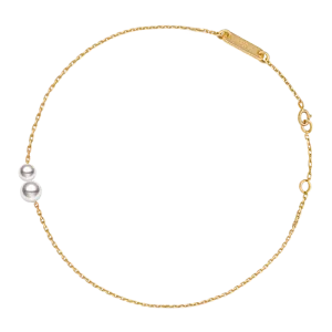 Akoya Pearl 18K Gold Contrast Design Bracelet