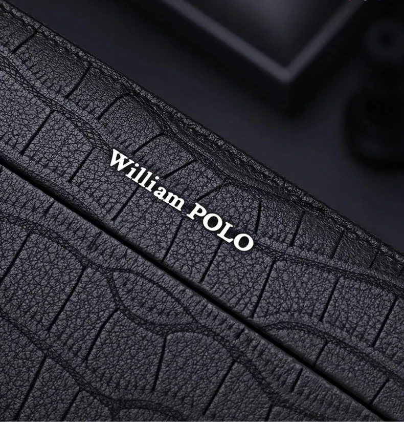 Anti-Theft Leather Long Wallet