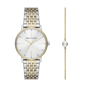 Armani Exchange Lola 2-Tone Stainless Steel Set Women's Watch