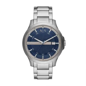 Armani Exchange Men's Three-Hand Date Stainless Steel Blue Dial Watch