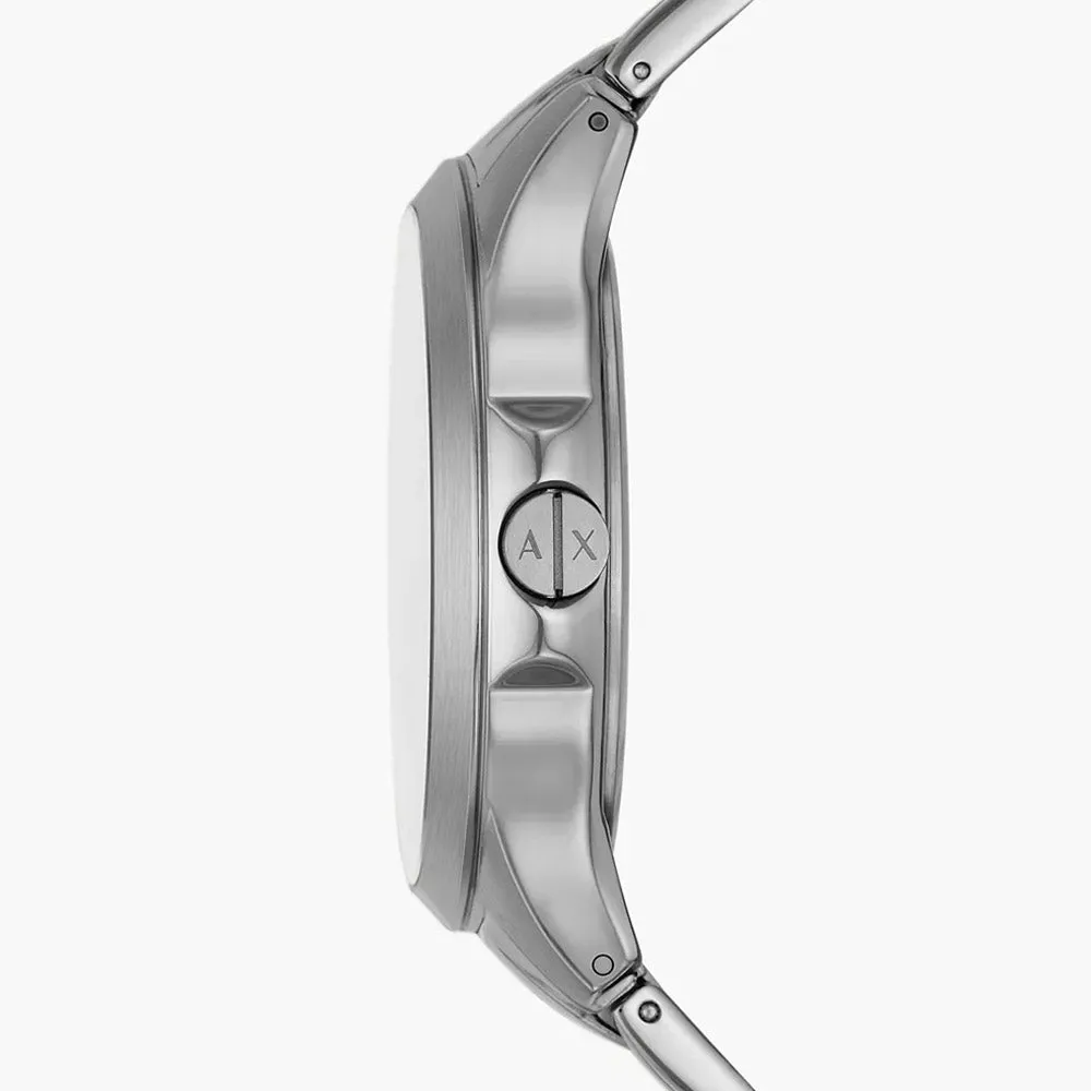 Armani Exchange Men's Three-Hand Date Stainless Steel Blue Dial Watch