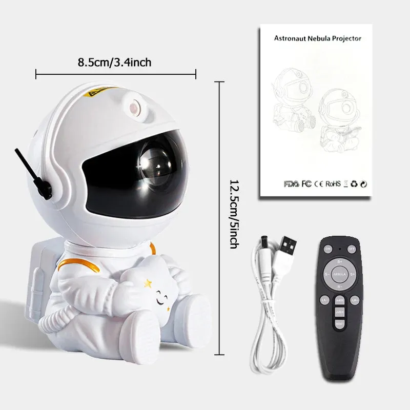 Astronaut Space Projector Galaxy Night Light Starry Nebula Ceiling Projection LED Lamp for Bedroom Home Decorative Gift for Kids