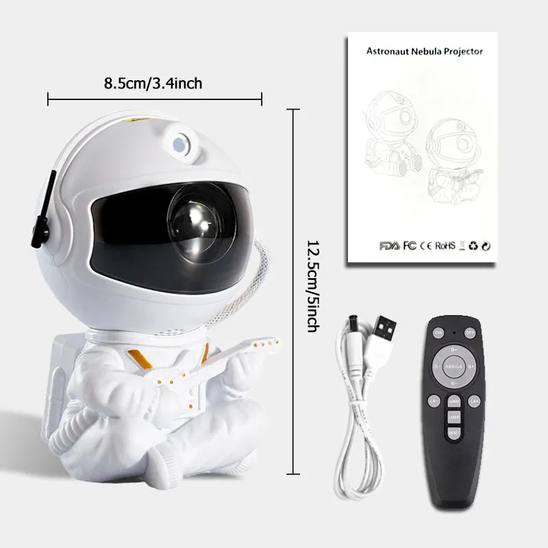 Astronaut Space Projector Galaxy Night Light Starry Nebula Ceiling Projection LED Lamp for Bedroom Home Decorative Gift for Kids