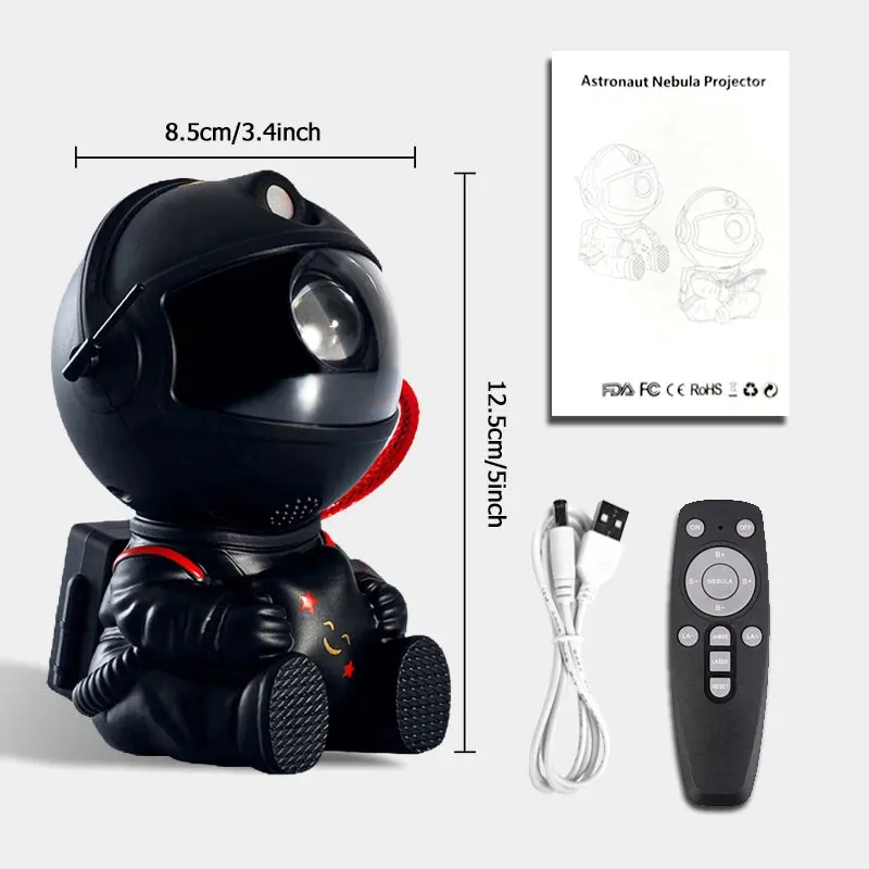 Astronaut Space Projector Galaxy Night Light Starry Nebula Ceiling Projection LED Lamp for Bedroom Home Decorative Gift for Kids