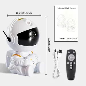 Astronaut Space Projector Galaxy Night Light Starry Nebula Ceiling Projection LED Lamp for Bedroom Home Decorative Gift for Kids