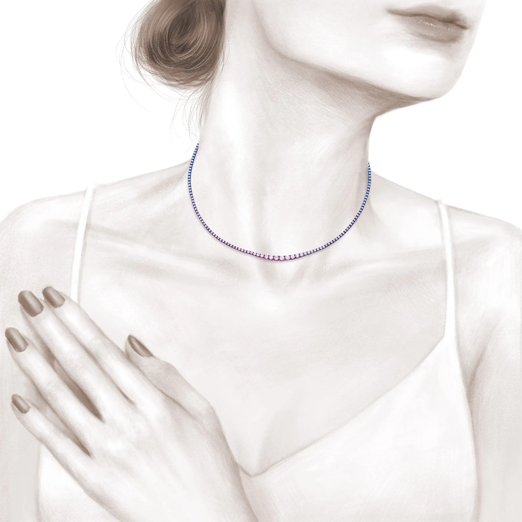 Aurora Nights Dawn Diamond Necklace