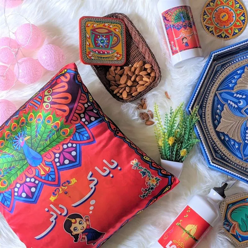 Baba Ki Rani Truck Art Cushion Covers