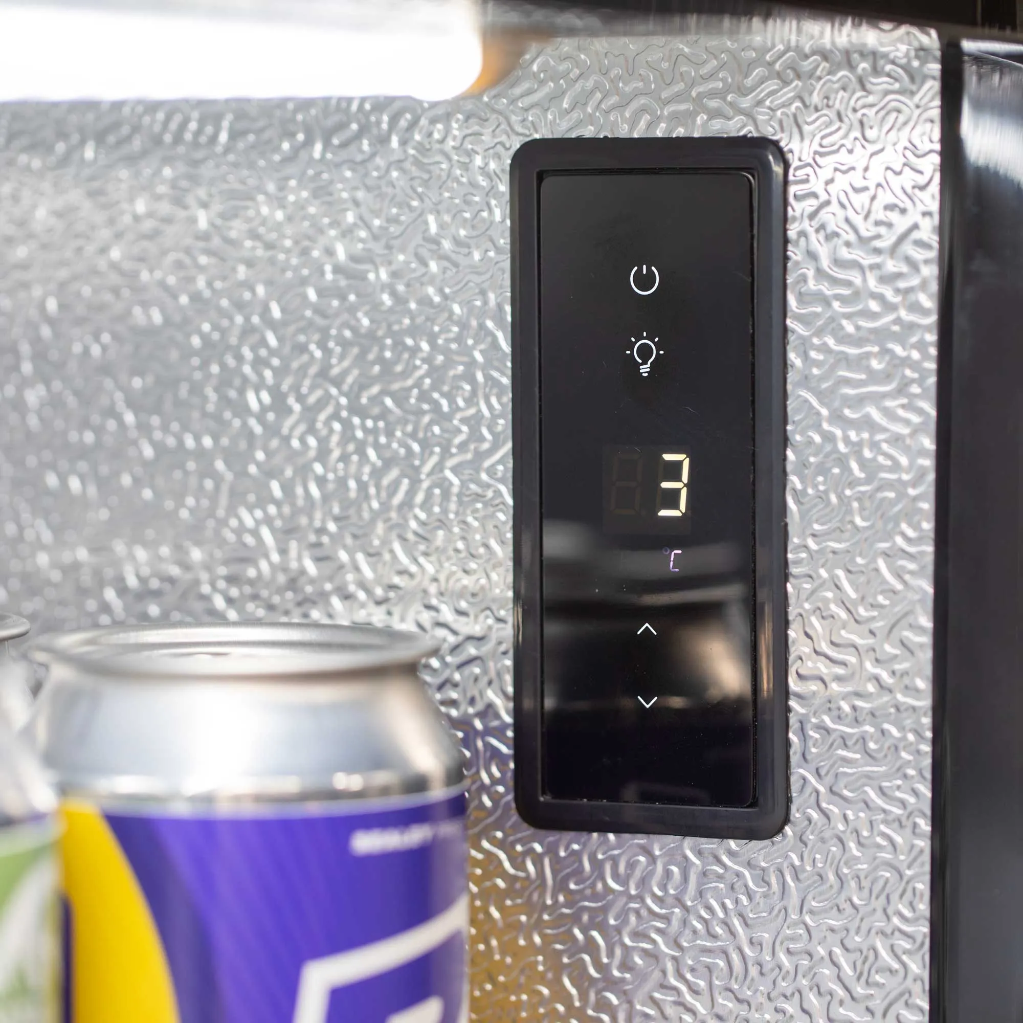 Baridi Back Bar Drinks Fridge/Cooler with Double Sliding Doors, 190L Capacity, Black - DH273