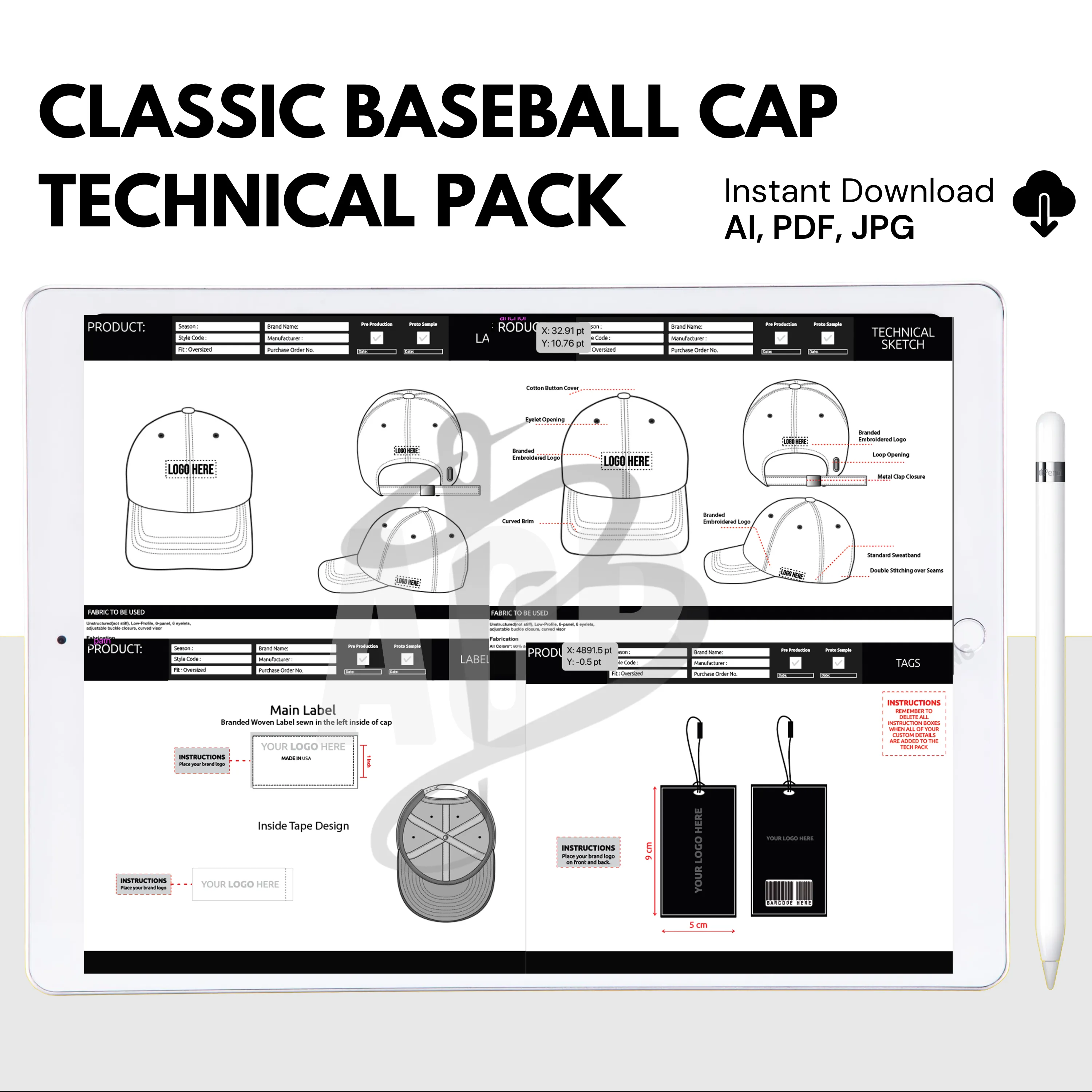Baseball Cap Tech-Pack