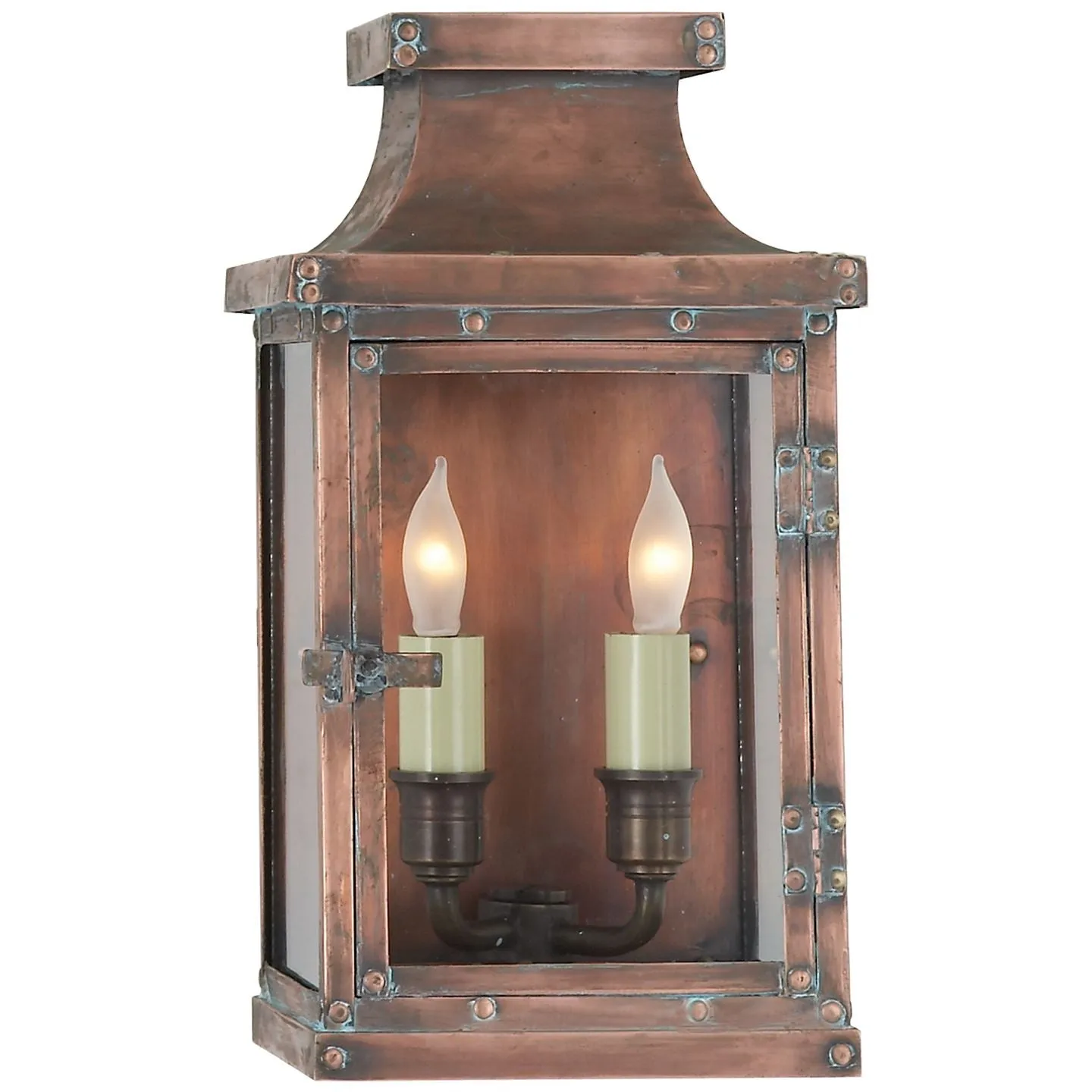 Bedford Small 3/4 Lantern in Natural Copper
