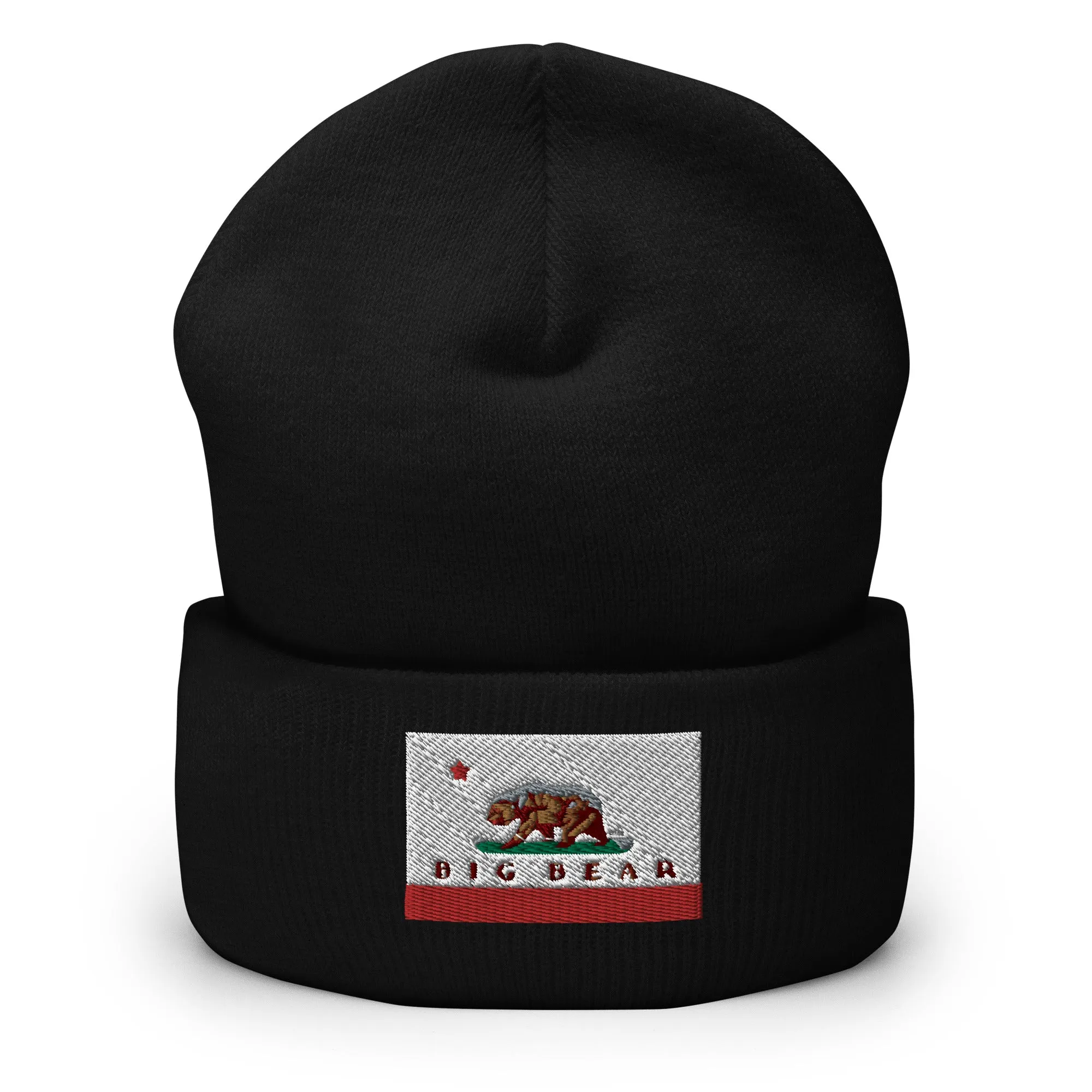 Big Bear CA Flag Cuffed Beanie