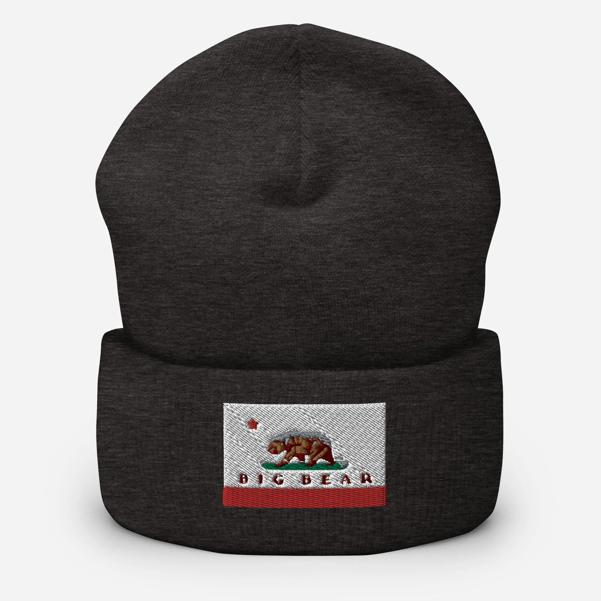 Big Bear CA Flag Cuffed Beanie