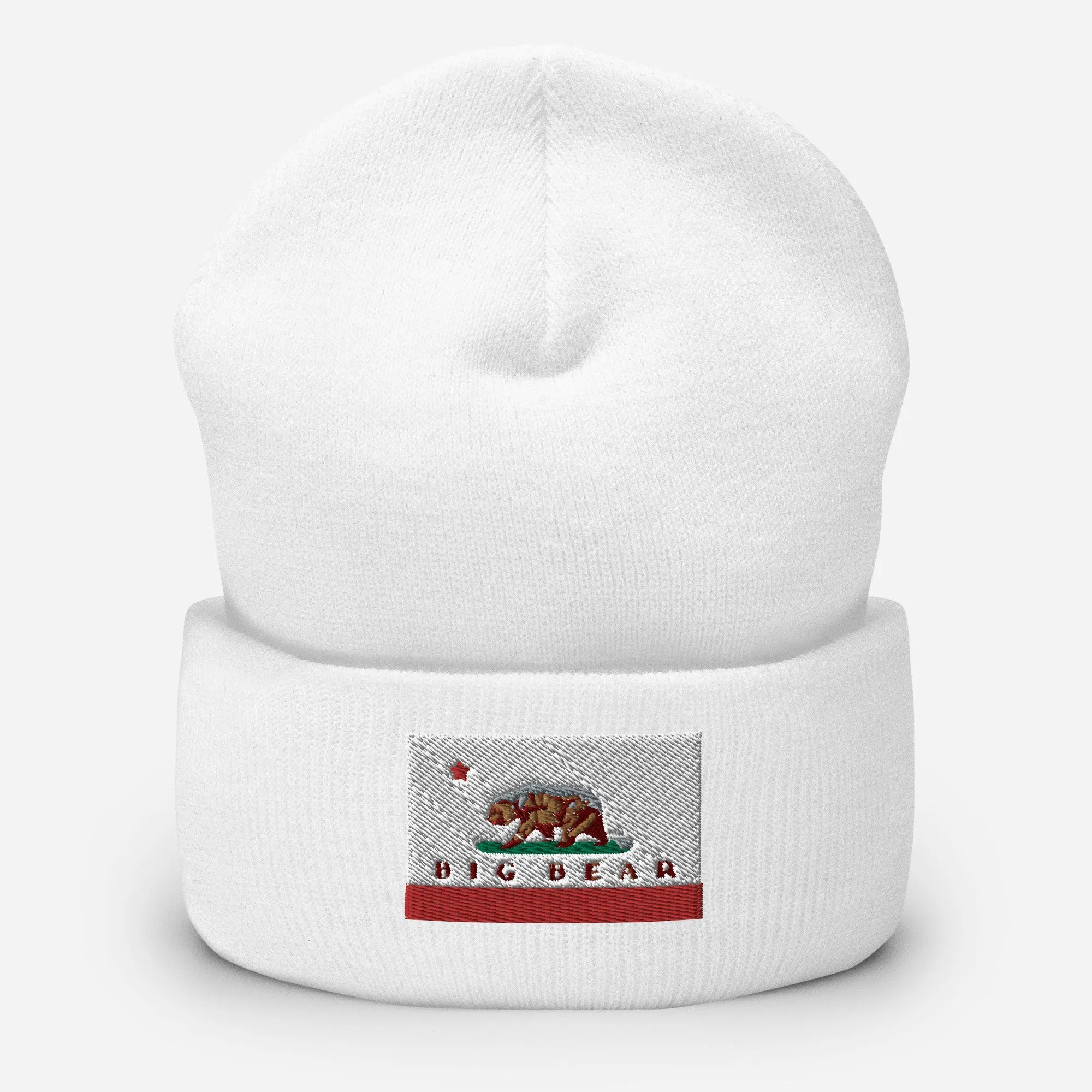 Big Bear CA Flag Cuffed Beanie