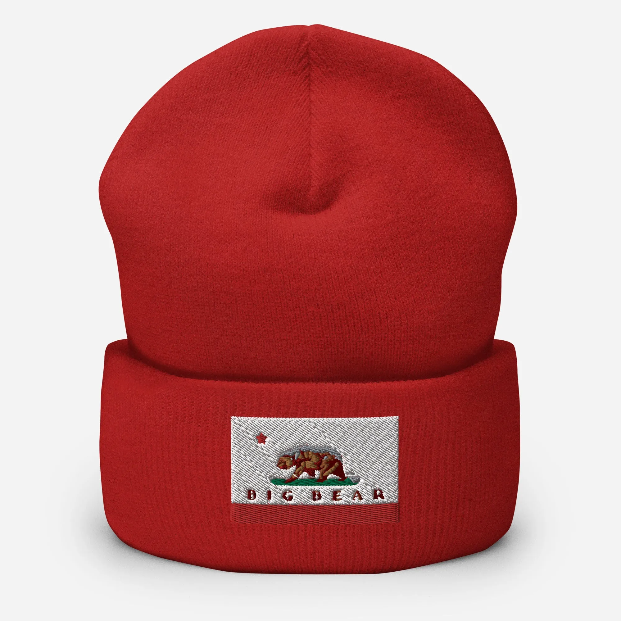 Big Bear CA Flag Cuffed Beanie