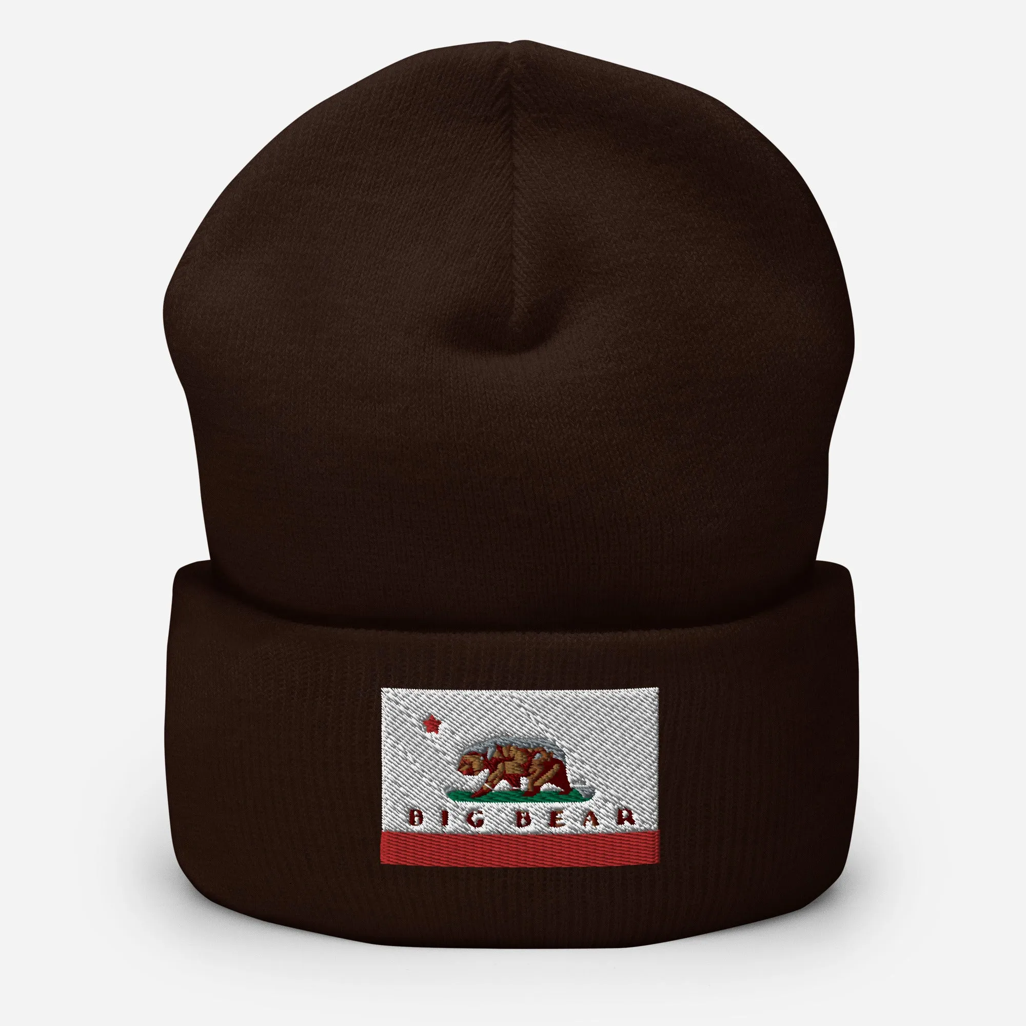 Big Bear CA Flag Cuffed Beanie