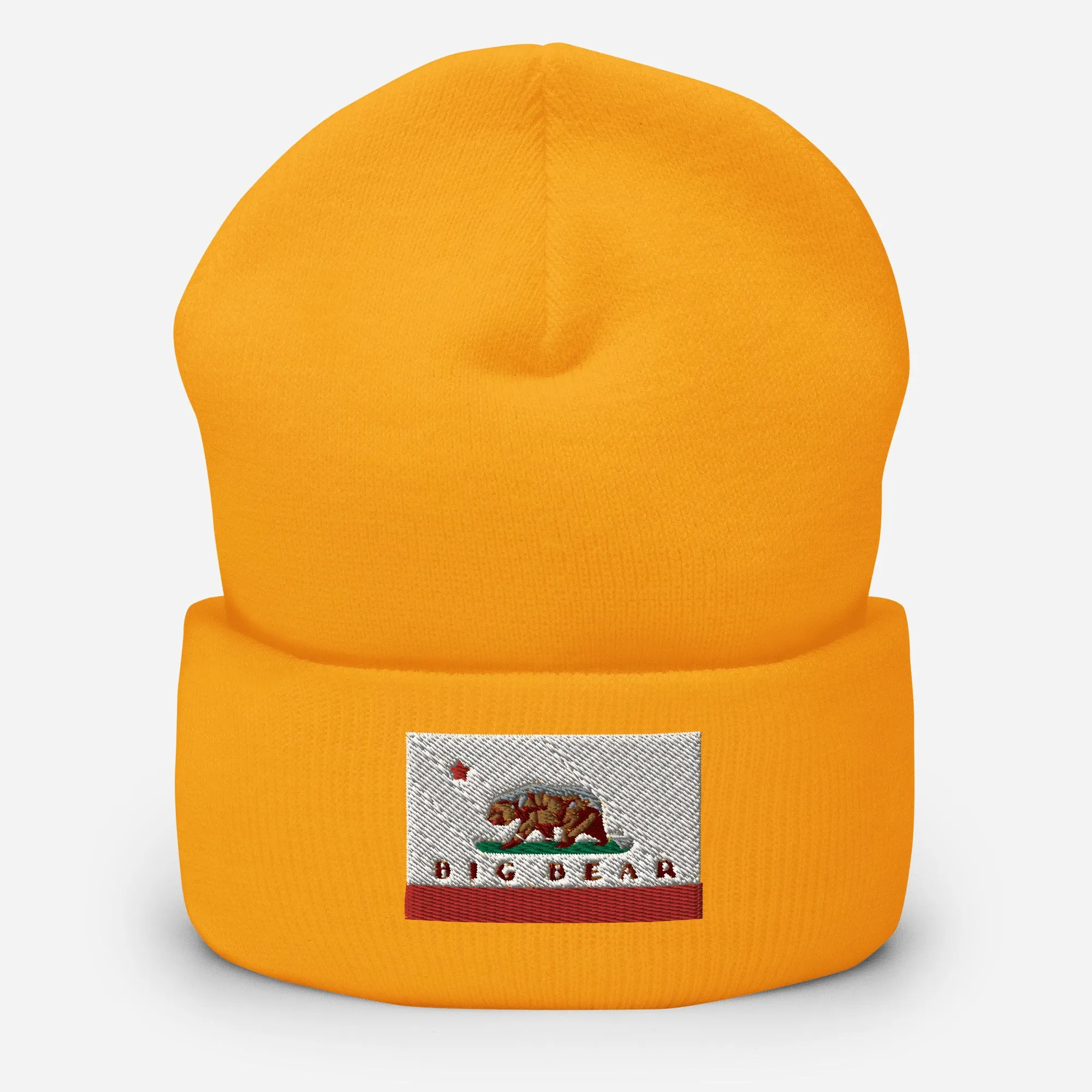 Big Bear CA Flag Cuffed Beanie