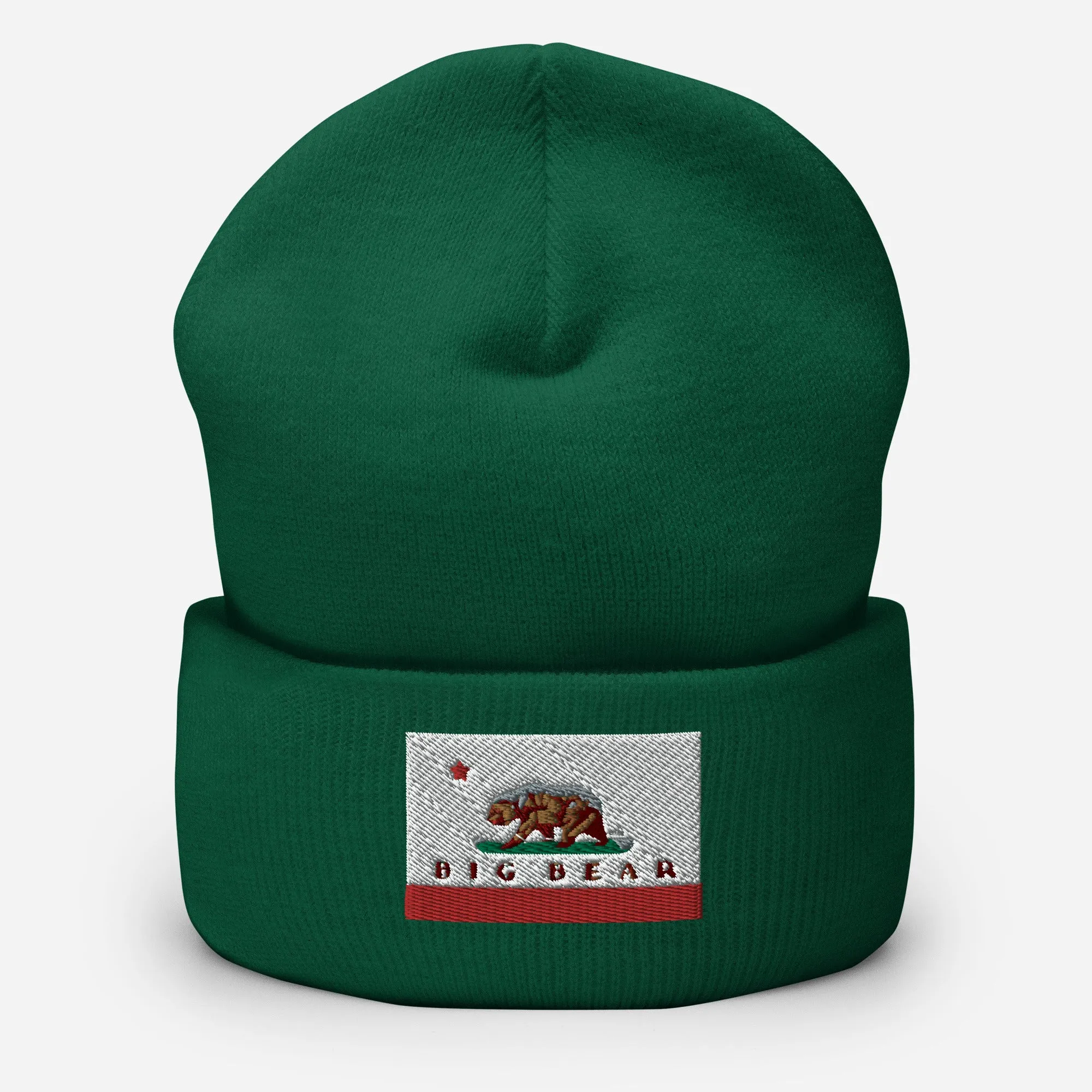 Big Bear CA Flag Cuffed Beanie