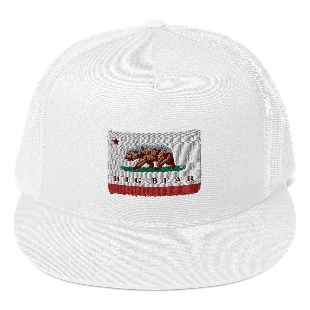Big Bear CA Flag Trucker Cap