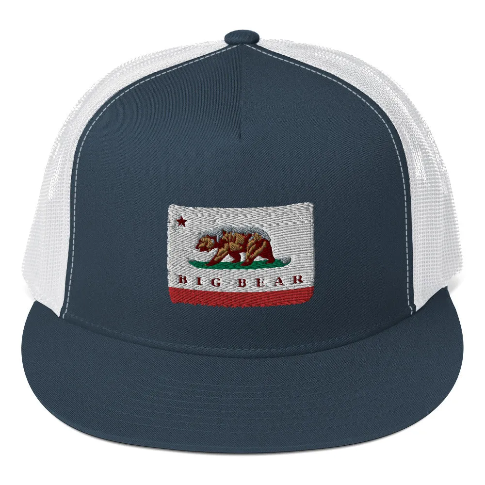 Big Bear CA Flag Trucker Cap
