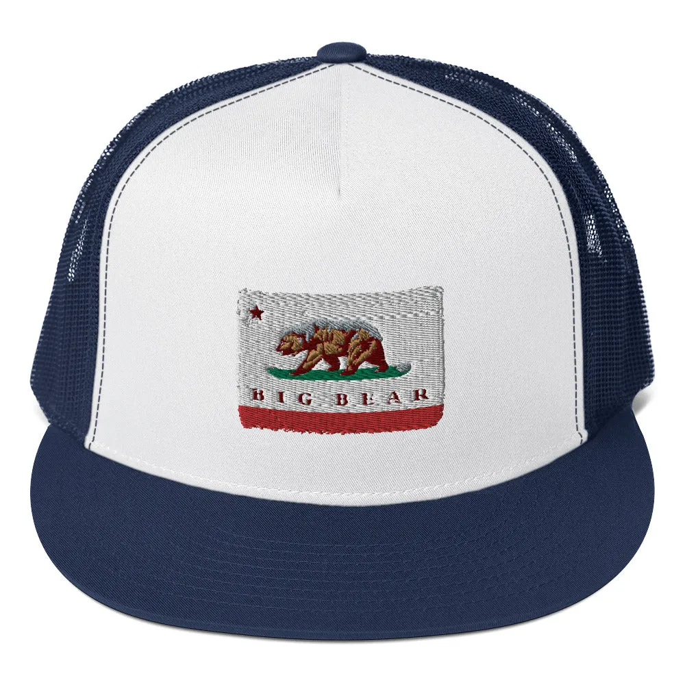 Big Bear CA Flag Trucker Cap