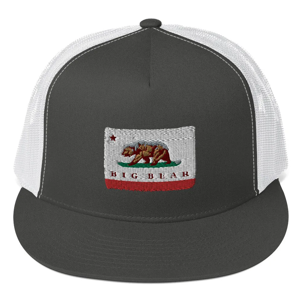 Big Bear CA Flag Trucker Cap